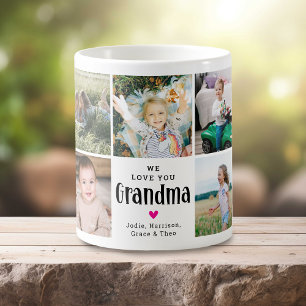 Mug Collage de photos 'Nous t'aimons Mamie' Mignon