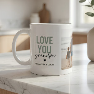 Mug Collage de photos personnalisé 'Je t'aime Papy'