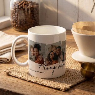 Mug Collage de photos personnalisé 'Mieux ensemble' Fa