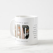 Mug Collage de photos personnalisé Papa tendance (Devant gauche)