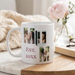 Mug Collage de photos personnalisé pour la fête des Mè