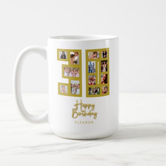 Mug Collage de photos pour le 30e anniversaire (Gauche)