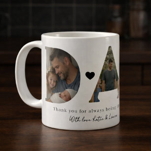 Mug Collage de photos pour papa moderne Cadeau de fête