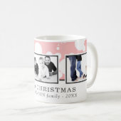 Mug Collage de photos roses Noël de famille (Devant droit)