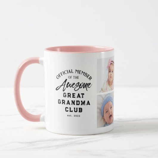 Mug Collage de photos super grand grand grand-mère (Gauche)