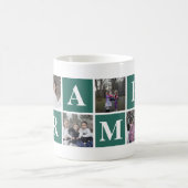 Mug Collage de photos vertes de grand-mère et de grand (Centre)