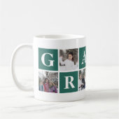 Mug Collage de photos vertes de grand-mère et de grand (Gauche)