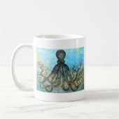 Mug Collage de pieuvre vintage (Gauche)