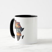 Mug Collage de safari faunique africain (Devant gauche)