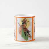 Mug Collage de sorcière d'automne avec des plumes (Centre)