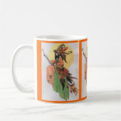 Mug Collage de sorcière d'automne avec des plumes (Gauche)