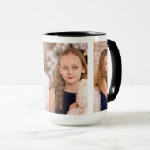 Mug Collage de trois photos personnalisées (Devant droit)