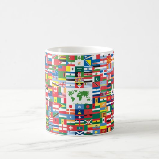 Mug Collage des drapeaux de pays de partout dans le (Centre)