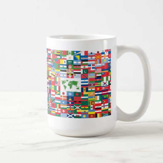 Mug Collage des drapeaux de pays de partout dans le (Droite)