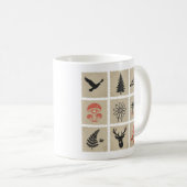 Mug Collage des timbres de nature (Devant droit)