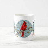 Mug Collage d'oiseau cardinal de Noël (Centre)