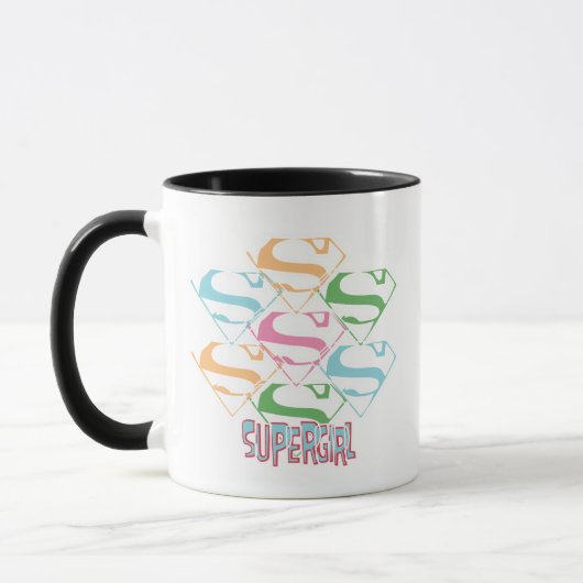 Mug Collage du logo de Supergirl Pastel (Gauche)