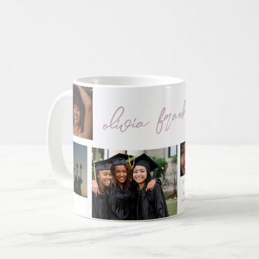 Mug Collage Editable Multi Photo Grad 2023 School (Devant gauche)