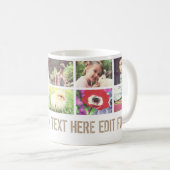 Mug Collage et texte à la mode de photo (Devant droit)