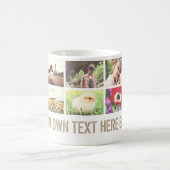 Mug Collage et texte à la mode de photo (Centre)