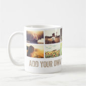 Mug Collage et texte à la mode de photo (Gauche)