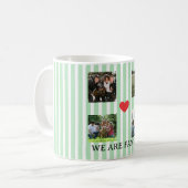 Mug collage familial rayé pastel (Devant gauche)
