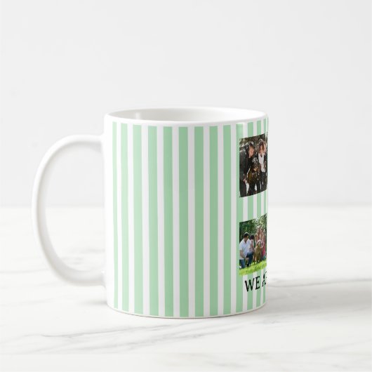 Mug collage familial rayé pastel (Gauche)