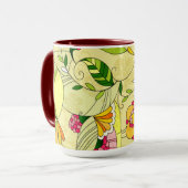 Mug Collage floral Abstrait rétro (Devant gauche)