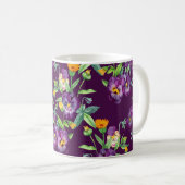 Mug Collage floral, motif transparent, numérique abstr (Devant droit)