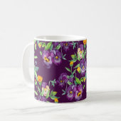 Mug Collage floral, motif transparent, numérique abstr (Devant gauche)