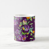 Mug Collage floral, motif transparent, numérique abstr (Centre)