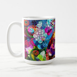 Mug Collage floral romantique et coloré