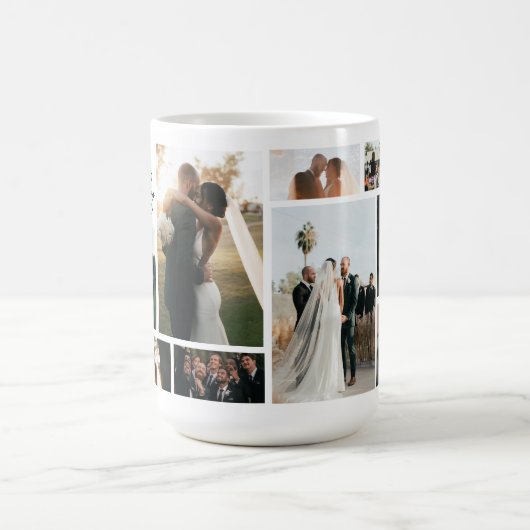 Mug Collage mariage minimaliste moderne (Centre)