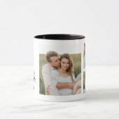 Mug Collage moderne Couple Photo & Romantic Love Citat (Centre)