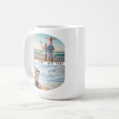 Mug Collage moderne de 4 photos | Garde vacances en fa (Devant gauche)