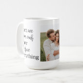 Mug Collage moderne Photo Romantique Couple Citation C (Devant gauche)