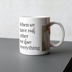 Mug Collage moderne Photo Romantique Couple Citation C