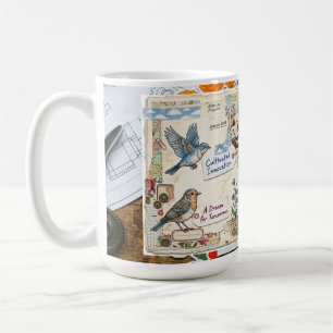 Mug Collage Mu de scrapbook vintage Innovation Cultivé