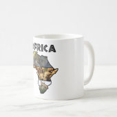 Mug Collage noir du continent africain (Devant droit)