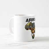 Mug Collage noir du continent africain (Devant gauche)