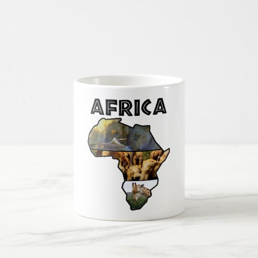 Mug Collage noir du continent africain (Centre)