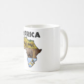 Mug Collage noir du continent africain (Devant droit)
