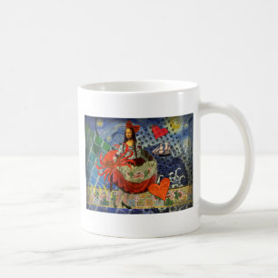 Mug Collage Nuit étoilée de Mona Lisa : Surréalisme fa
