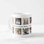 Mug Collage Personnalisé De 12 Photos Pour Grand-Mère  (Devant gauche)