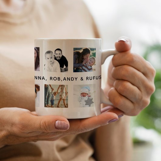 Mug Collage Personnalisé De 12 Photos Pour Grand-Mère 