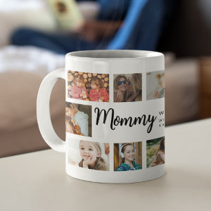 Mug Collage personnalisé de 18 photos pour Maman