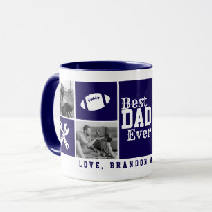 Mug Collage personnalisé de 4 photos "Meilleur Papa Ja