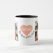 Mug Collage personnalisé de 8 photos Message de maman (Centre)
