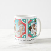 Mug Collage personnalisé de cadre de photo du message (Devant droit)