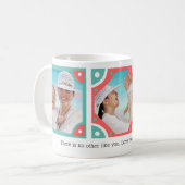 Mug Collage personnalisé de cadre de photo du message (Devant gauche)